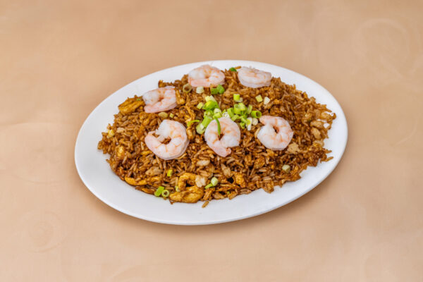 King Prawns on Fried Rice